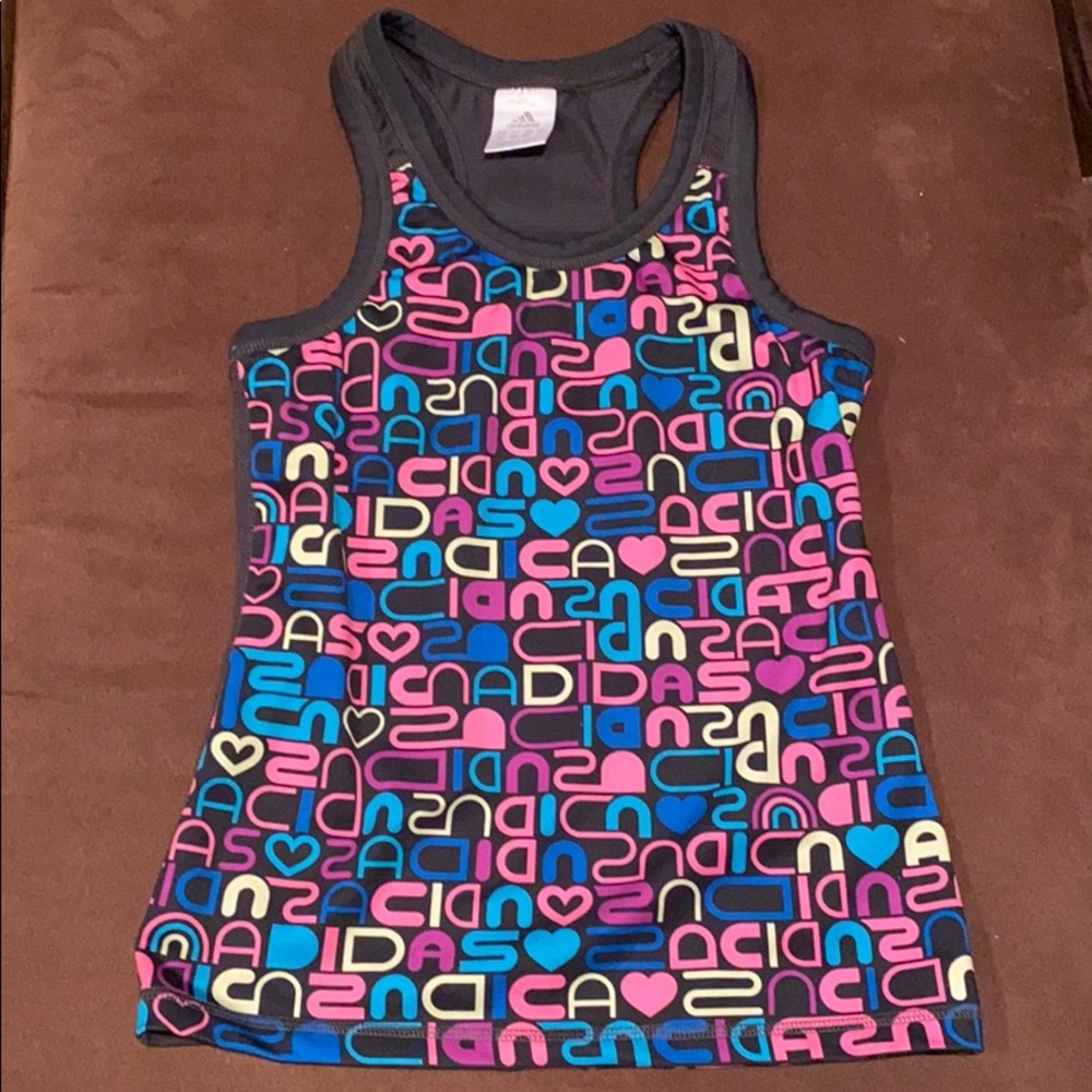 Adidas techfit tank top. Multicolored and fun!